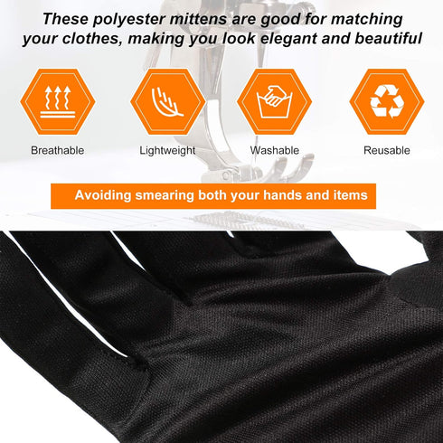 SATINIOR 8 Pairs Nylon Cotton Gloves Costume Uniform Police Parade Gloves Formal Tuxedo Honor Guard Parade for Women Men...